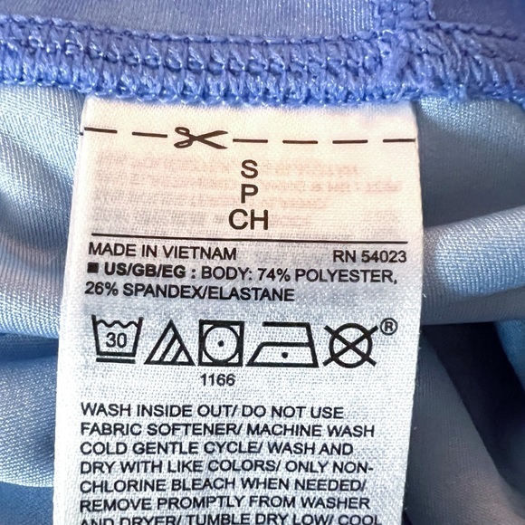 GapFit Eclipse High Rise 7/8 Leggings In Blue Tie Dye Size Small GUC Activewear - Picture 7 of 7